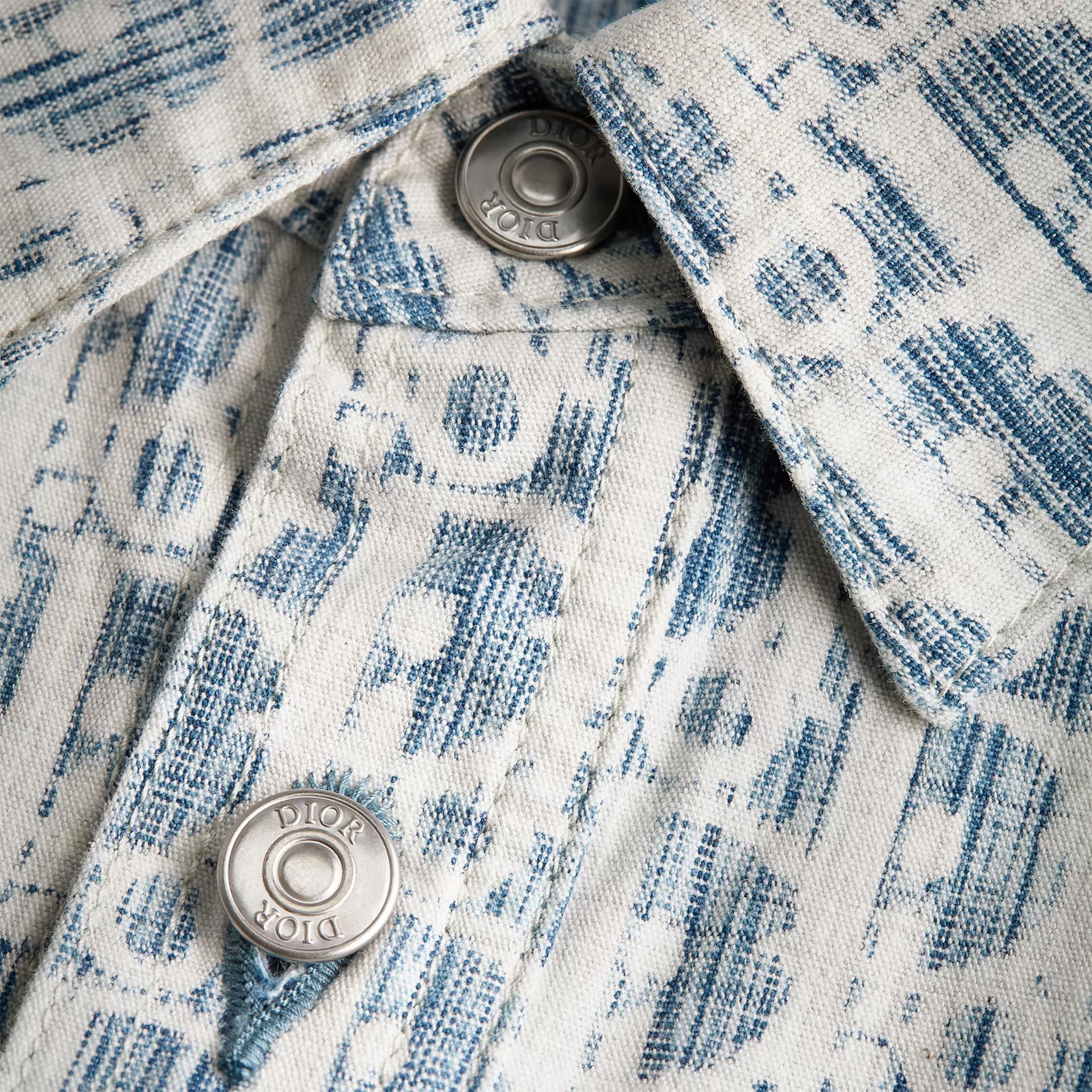 Рубашка DIOR Oblique Denim Shirt - изображение 11