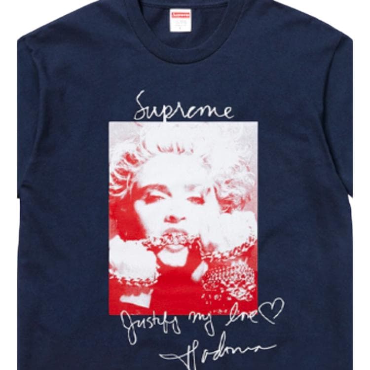 Футболка Supreme FW18 Madonna Tee Navy T - изображение 3