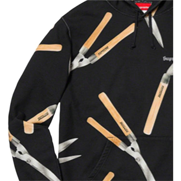 Кофта Supreme SS19 Shears Hooded Sweatshirt Black - изображение 6