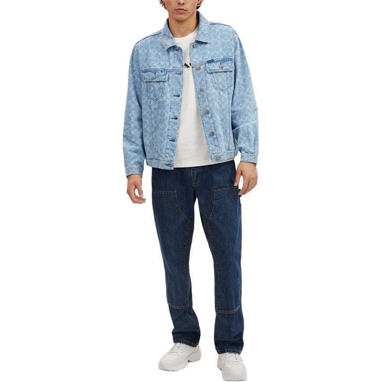 Джинсовая куртка COACH Logo Print Denim Jacket - изображение 3