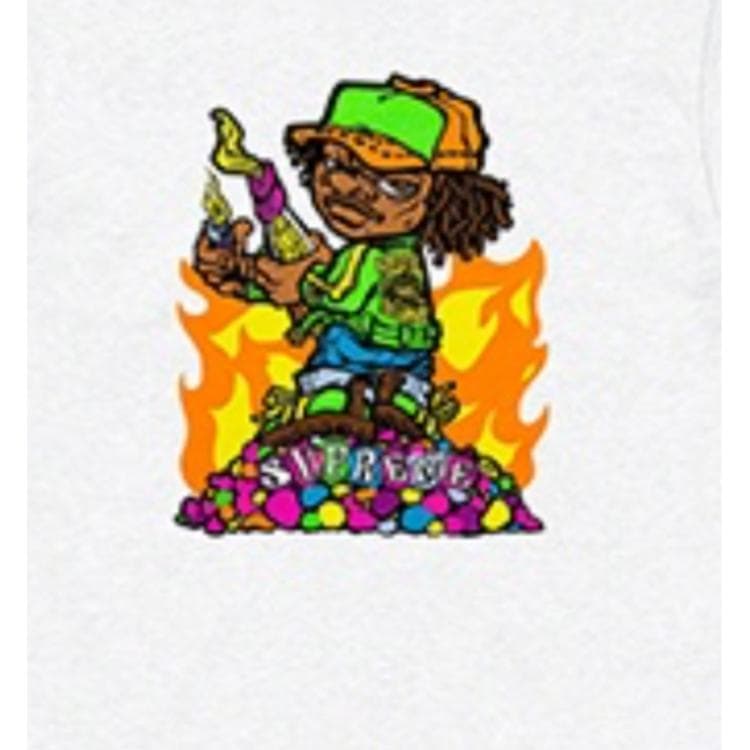 Футболка Supreme SS19 Molotov Kid Tee AshGrey - изображение 7
