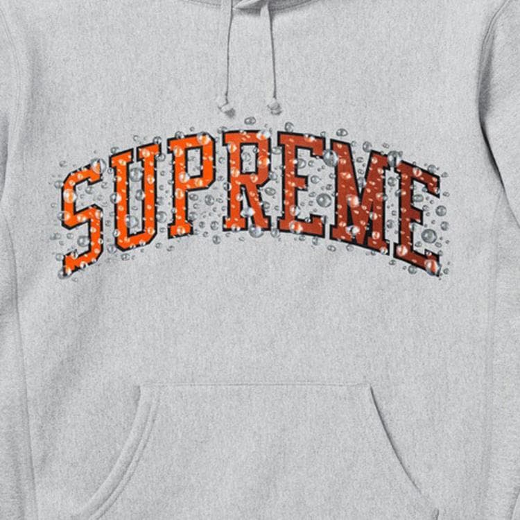 Кофта Supreme FW18 Water Arc Hooded Sweatshirt Heather Grey - изображение 2