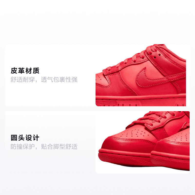Кроссовки Nike Dunk Low "rack Red" GS - изображение 2