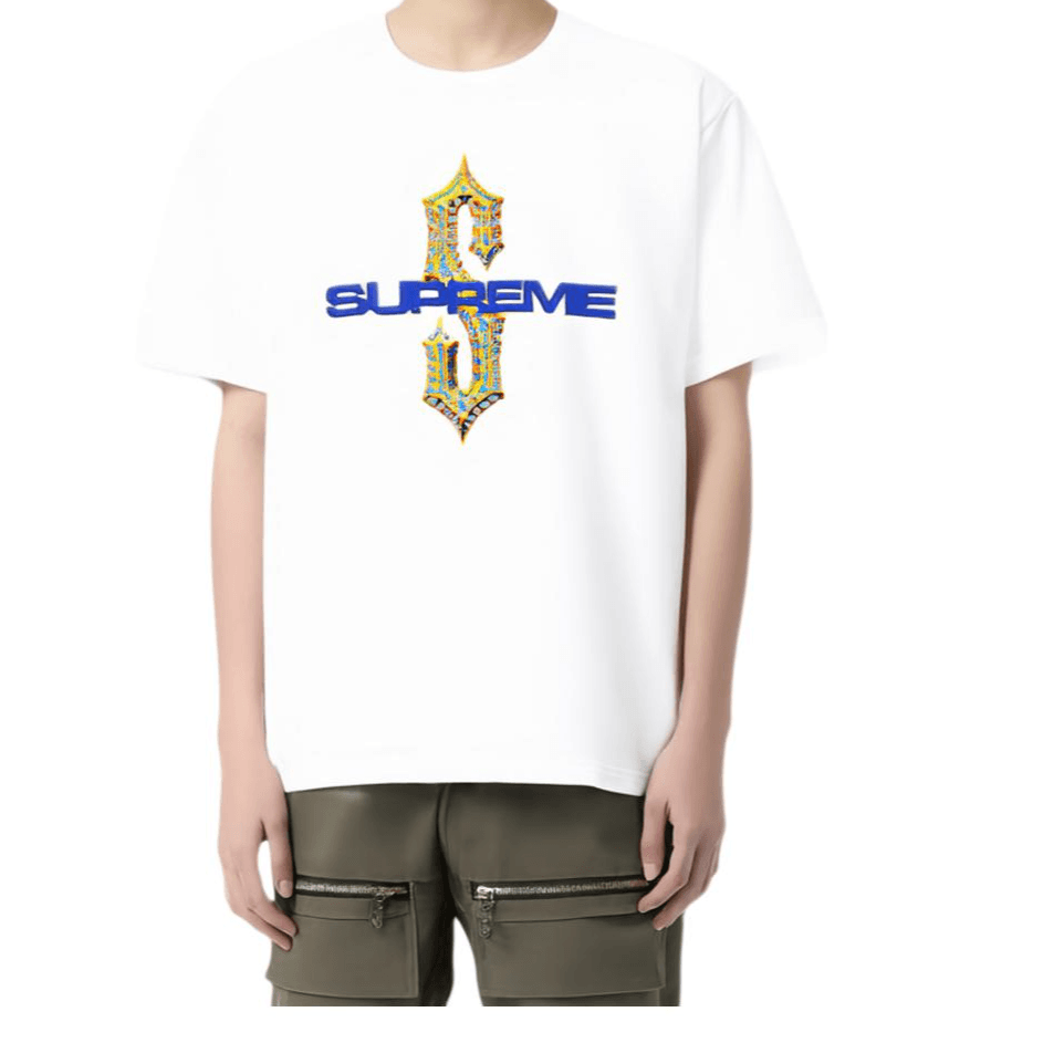 Футболка Supreme SS18 Diamonds Tee White - изображение 4
