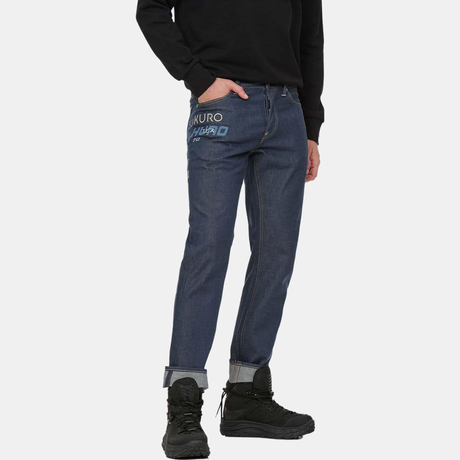 Штаны EVISU Straight Jeans Denim Blue — фото 5