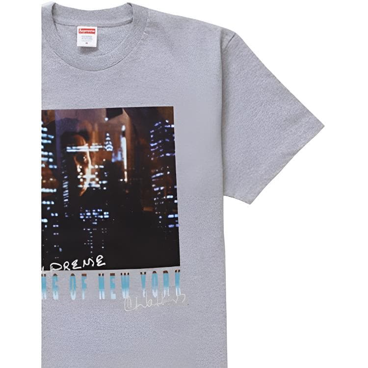 Футболка Supreme SS19 Christopher Walken King Of New York Tee Heather Grey T - изображение 3