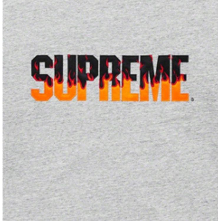 Футболка Supreme Flame S/S Top Grey - изображение 3