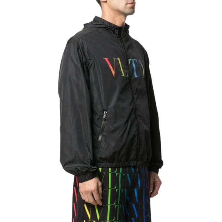 Куртка Valentino Logo Hoodie Jacket Black - изображение 5