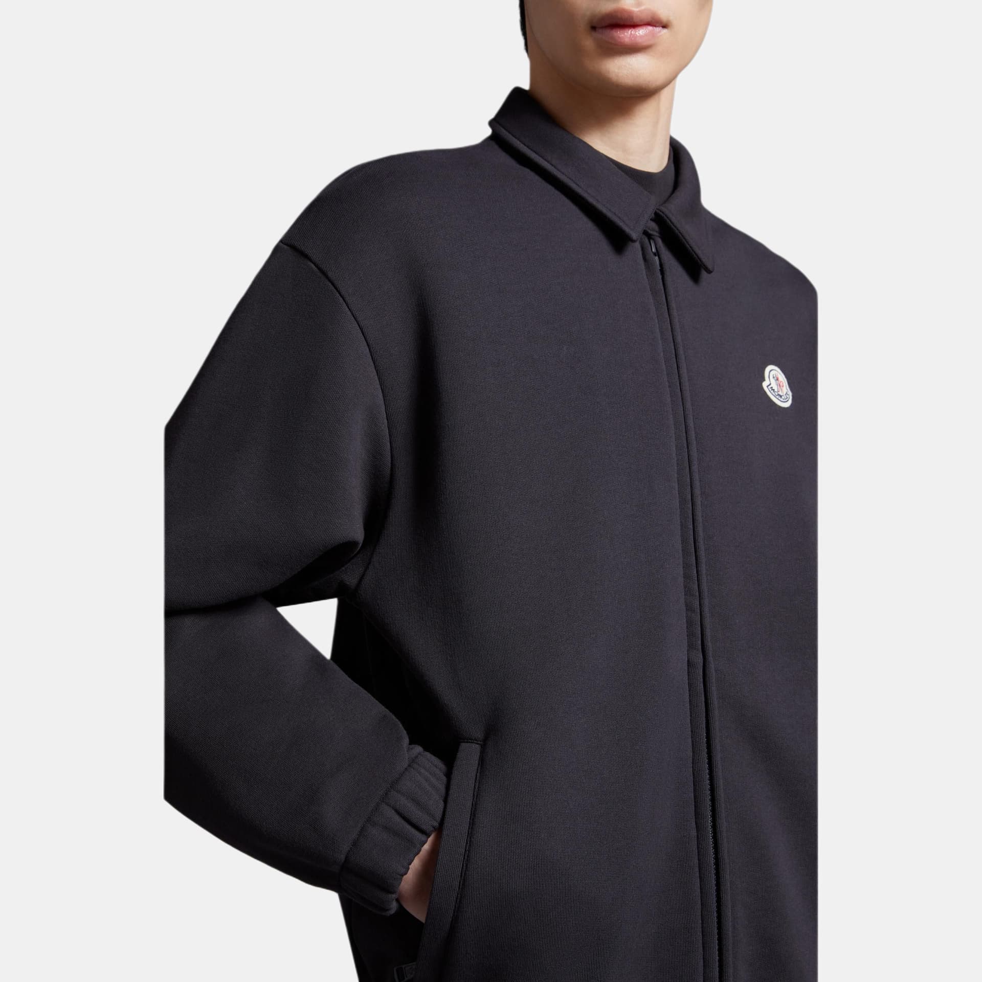 Куртка Moncler Fleece Zip Shirt Jacket Black - изображение 4