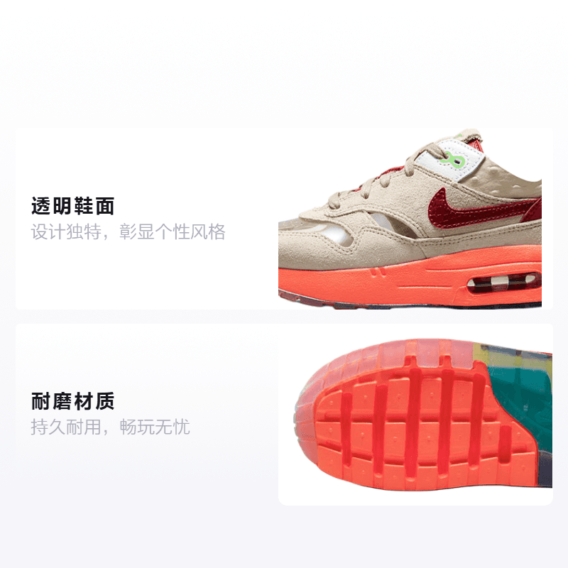 Кроссовки CLOT x Nike Air Max 1 "Kiss of Death" 2021 - изображение 2