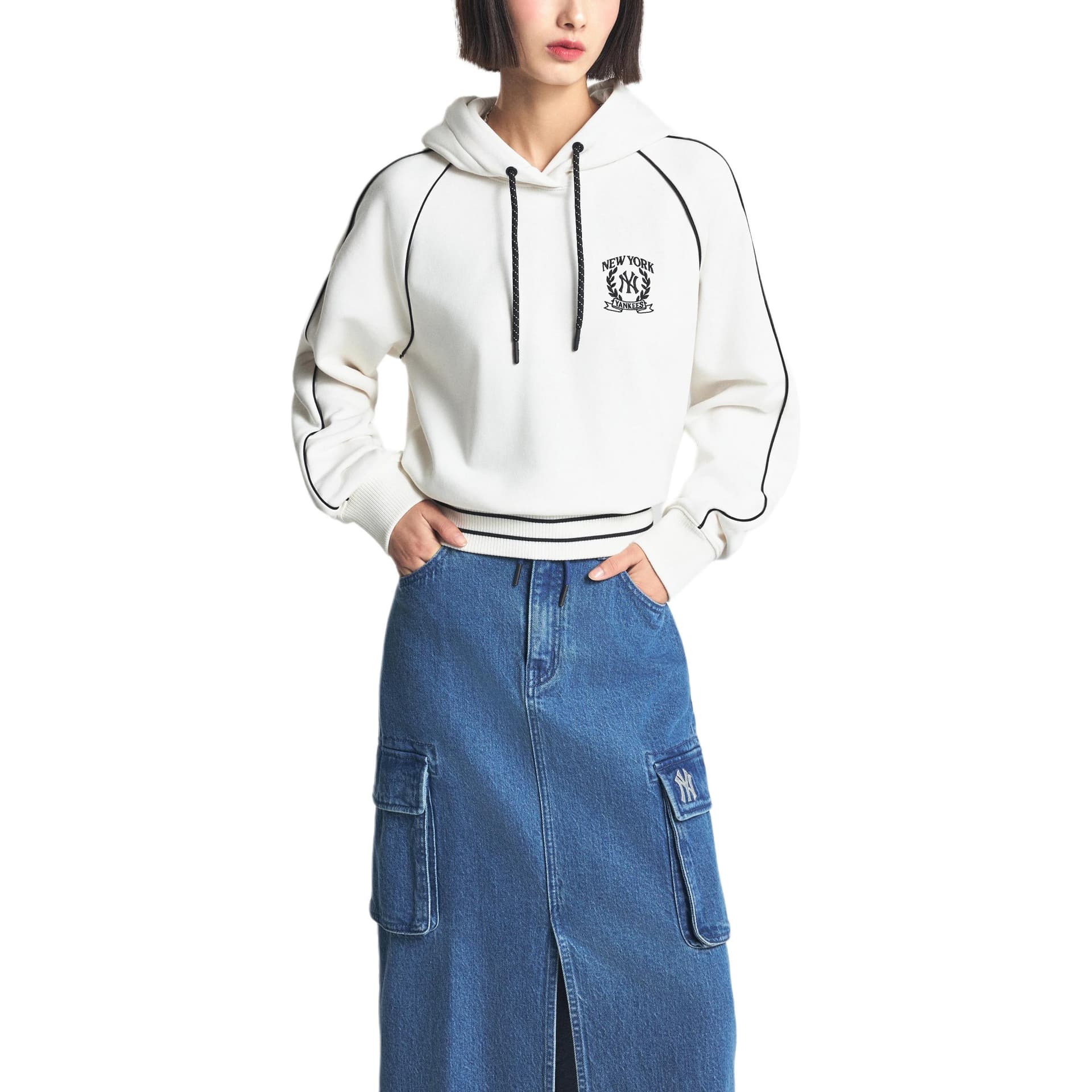 Худи MLB Varsity Sportive New York Yankees Hoodie Cream - изображение 4