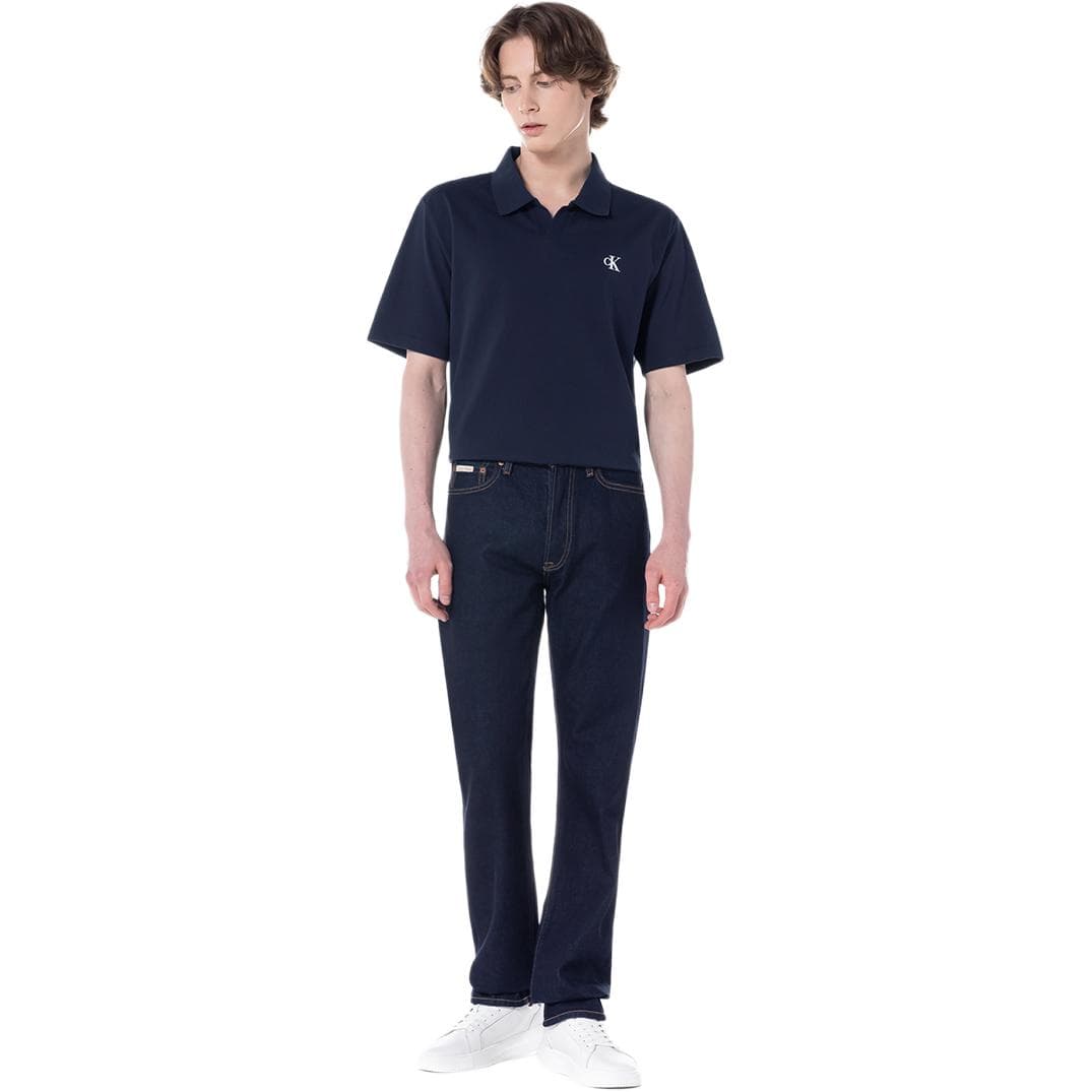 Штаны Calvin Klein Jeans Straight Leg Denim Deep Blue — фото 10