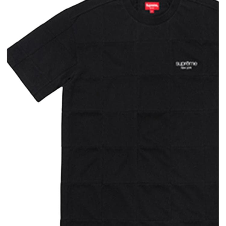 Футболка Supreme FW18 Patchwork Pique Tee Black - изображение 3