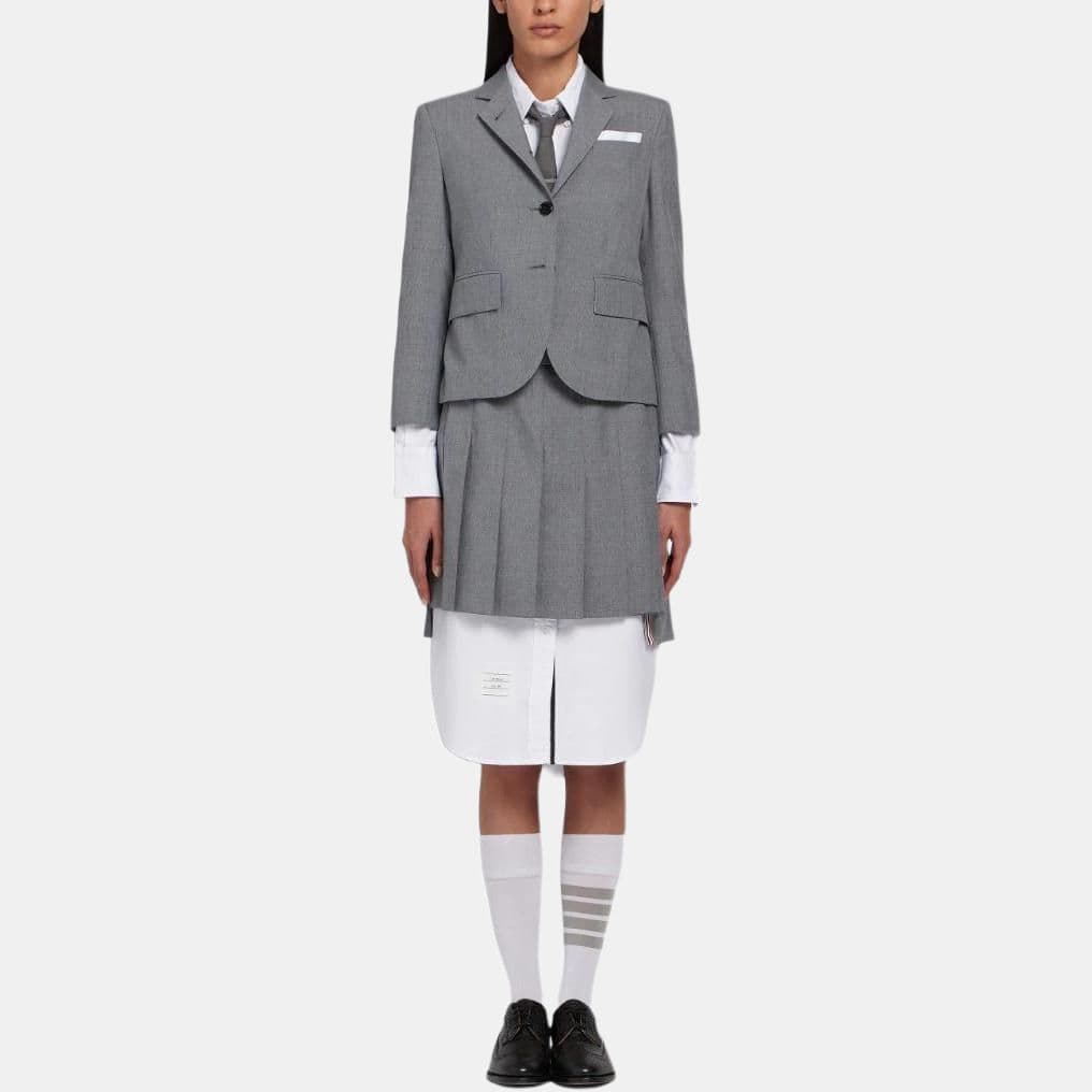 Thom Browne Pleated Mini Skirt Gray - изображение 4