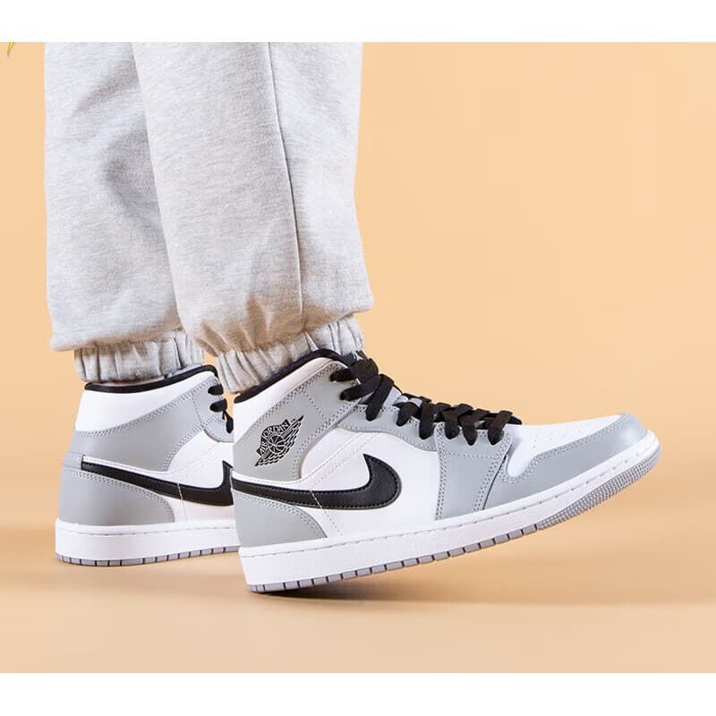 Кроссовки для баскетбола Jordan Air Jordan 1 Mid "LT Smoke Gray"Dior GS - изображение 6
