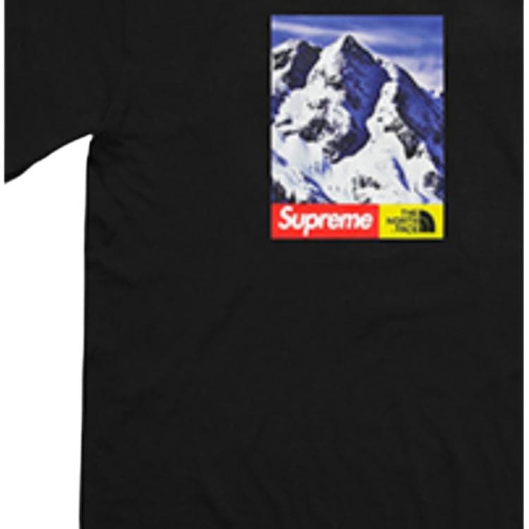 Футболка Supreme x The North Face FW17 Snow Mountain Tee Black - изображение 4