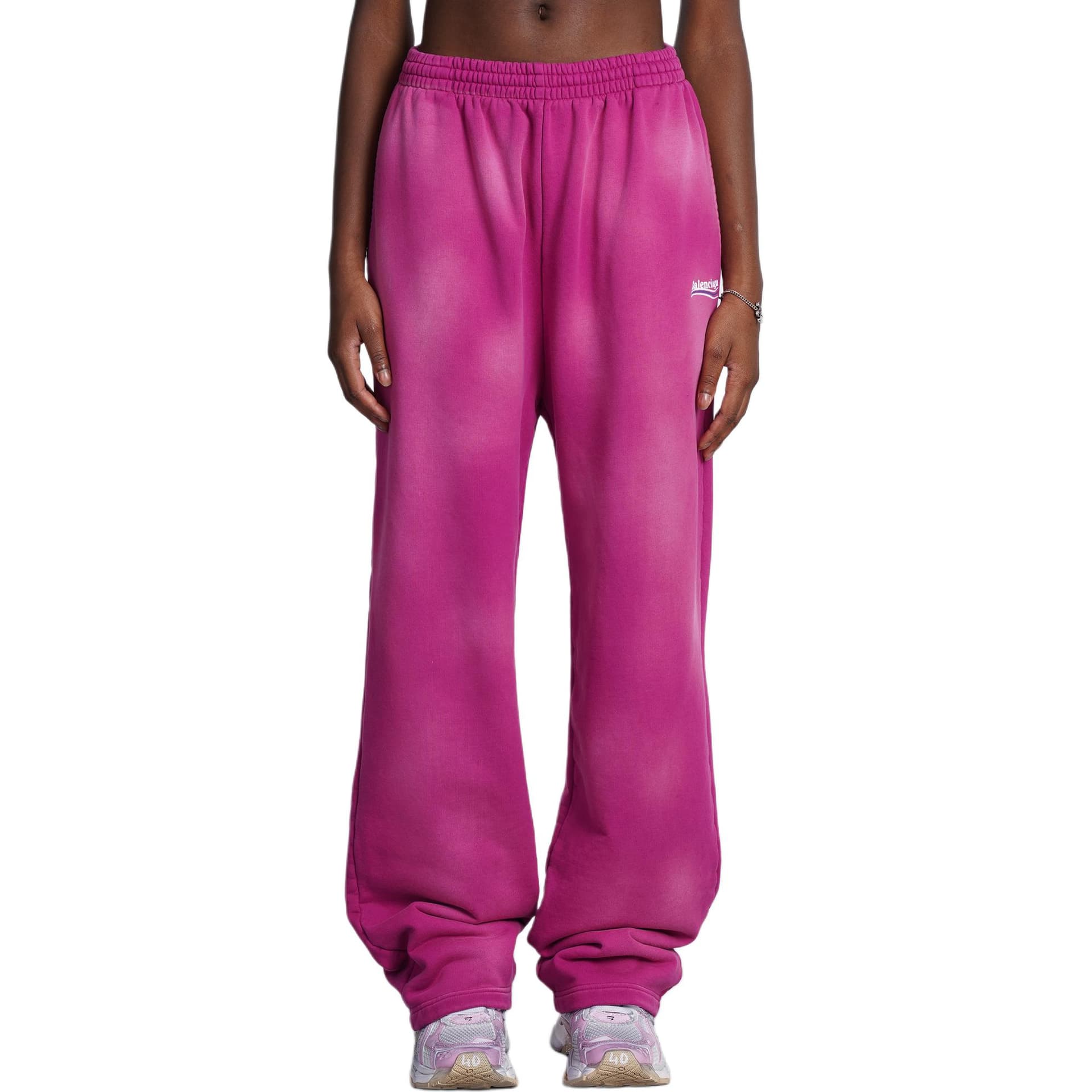 Штаны Balenciaga FW22 Logo Straight Pants Pink - изображение 3