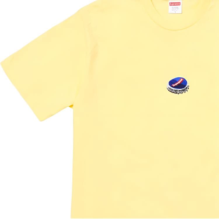 Футболка Supreme FW18 Bottle Cap Tee Pale Yellow - изображение 2