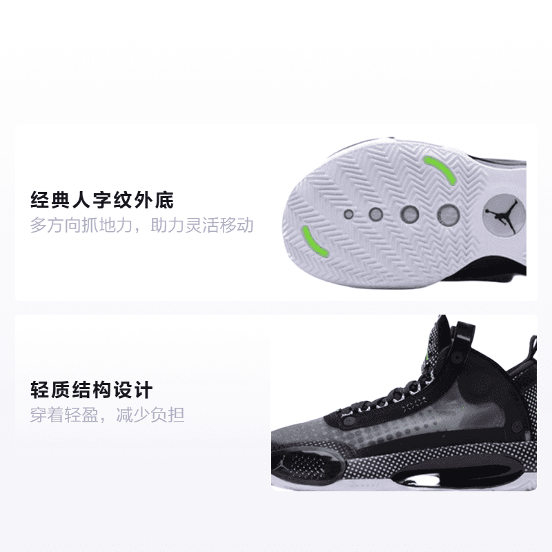 Кроссовки для баскетбола Jordan Air Jordan 34 GS "Halftone Dots" - изображение 2