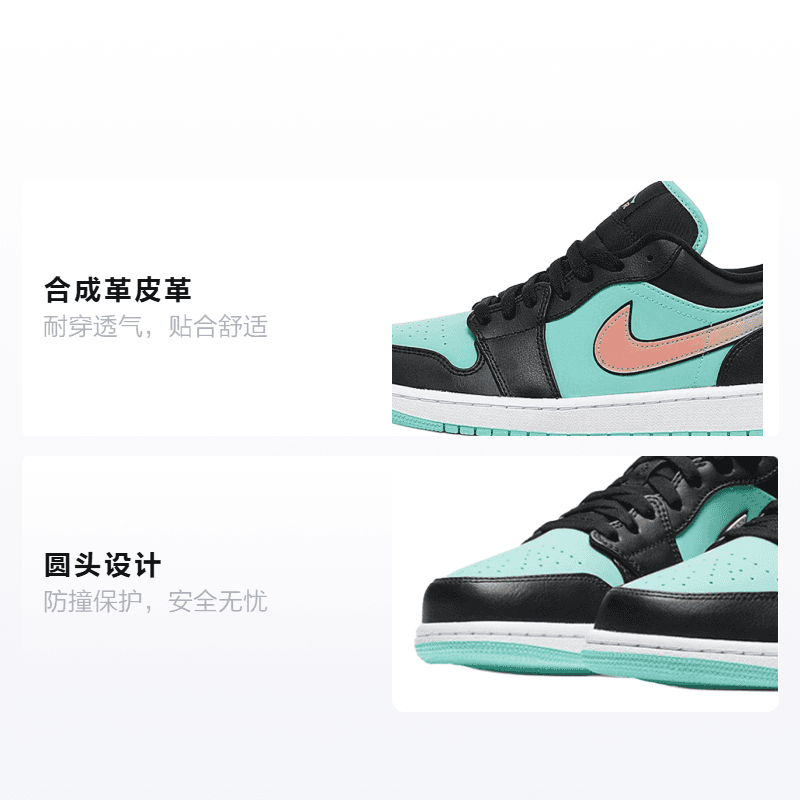 Кроссовки для баскетбола Jordan Air Jordan 1 Low "Tropical Twist" GS - изображение 2