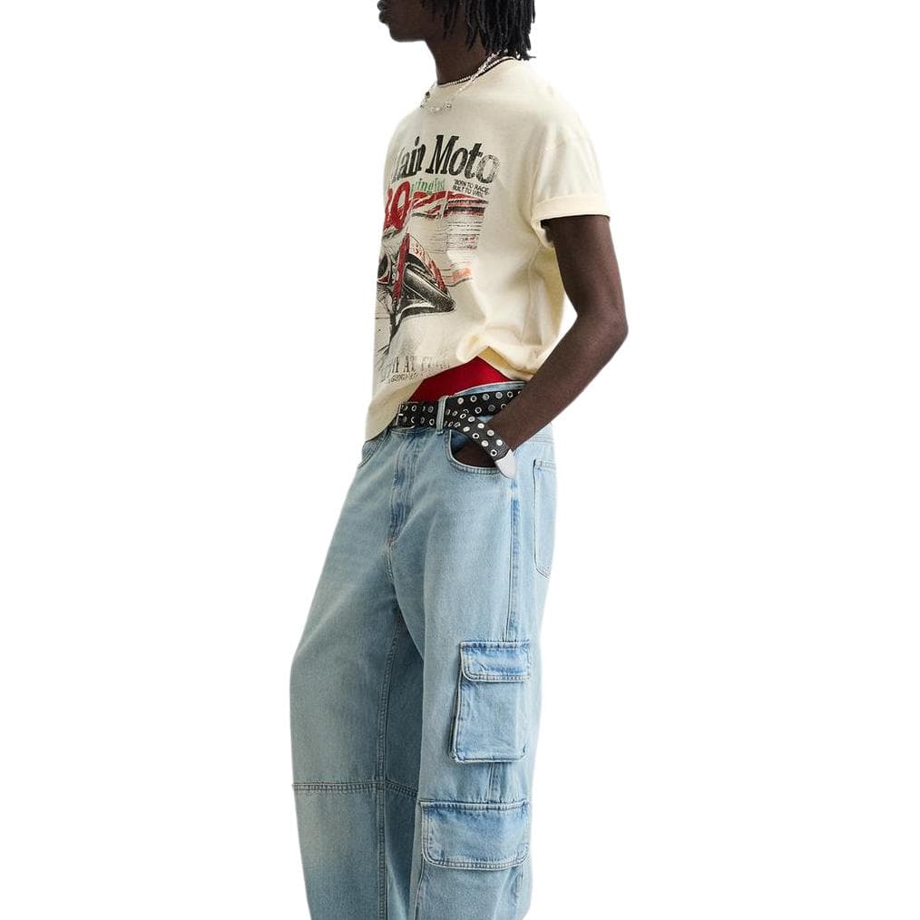 Футболка ZARA Relaxed Printed T-Shirt Off-White - изображение 3