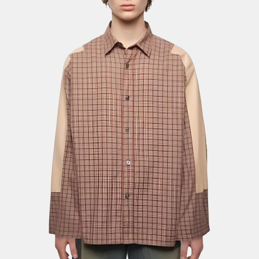 Куртка Acne Studios FW24 Plaid Button Shirt Jacket Brown - изображение 2