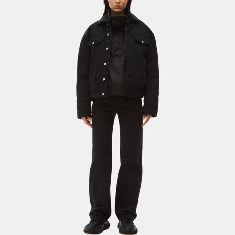 Джинсовая куртка Alexander Wang Denim Biker Jacket Black - изображение 2