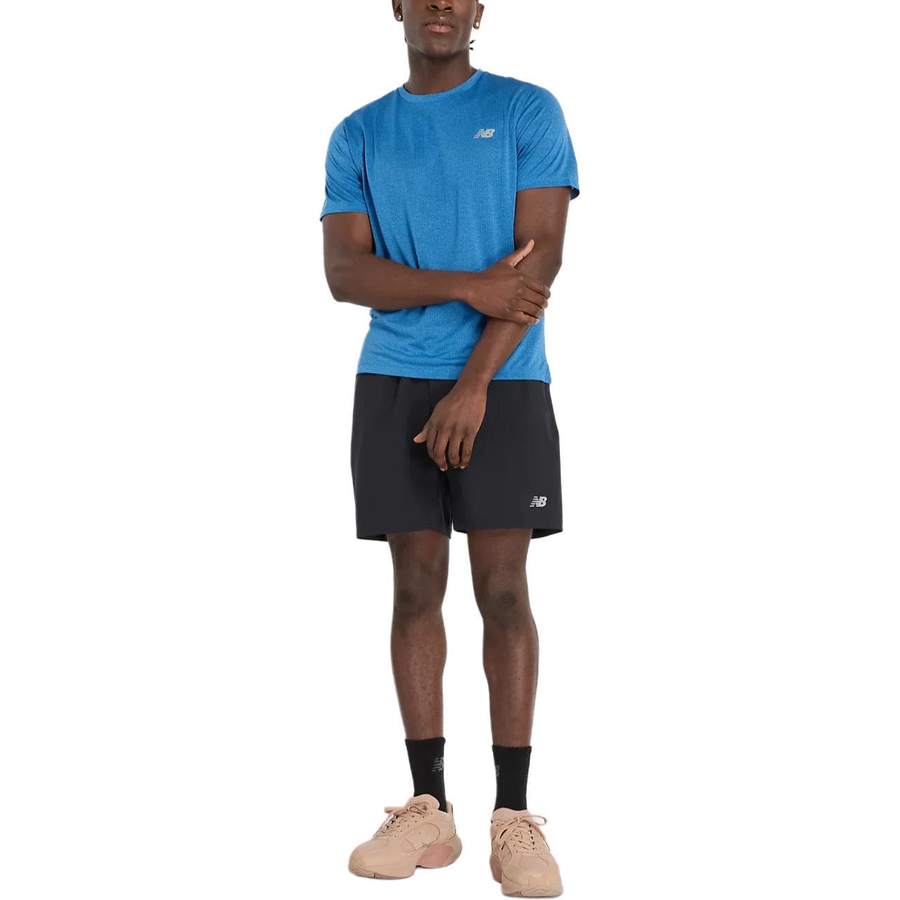 Футболка New Balance ICEX Синий Агат Мужская T-рубашка - изображение 4