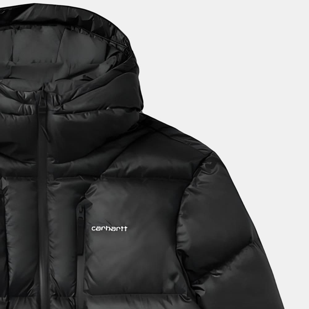 Зимняя куртка Carhartt WIP Logo Embroidered Down Jacket Black - изображение 5
