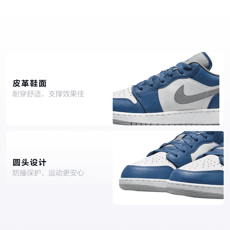 Кроссовки для баскетбола Jordan Air Jordan 1 Low GS - изображение 2