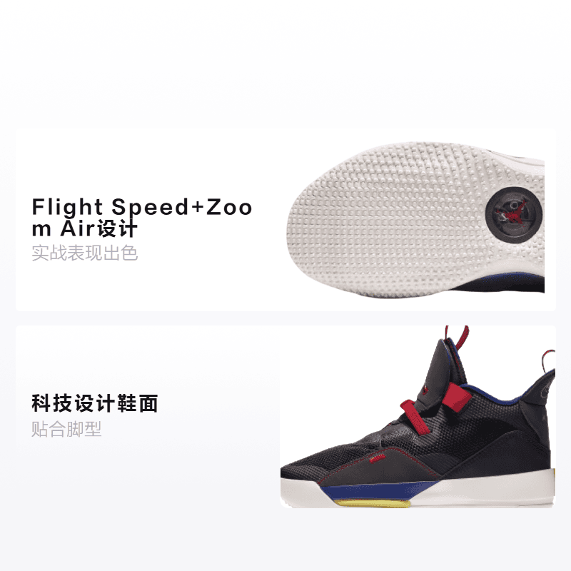 Кроссовки для баскетбола Jordan Air Jordan 33 Tech Pack Black Red - изображение 2