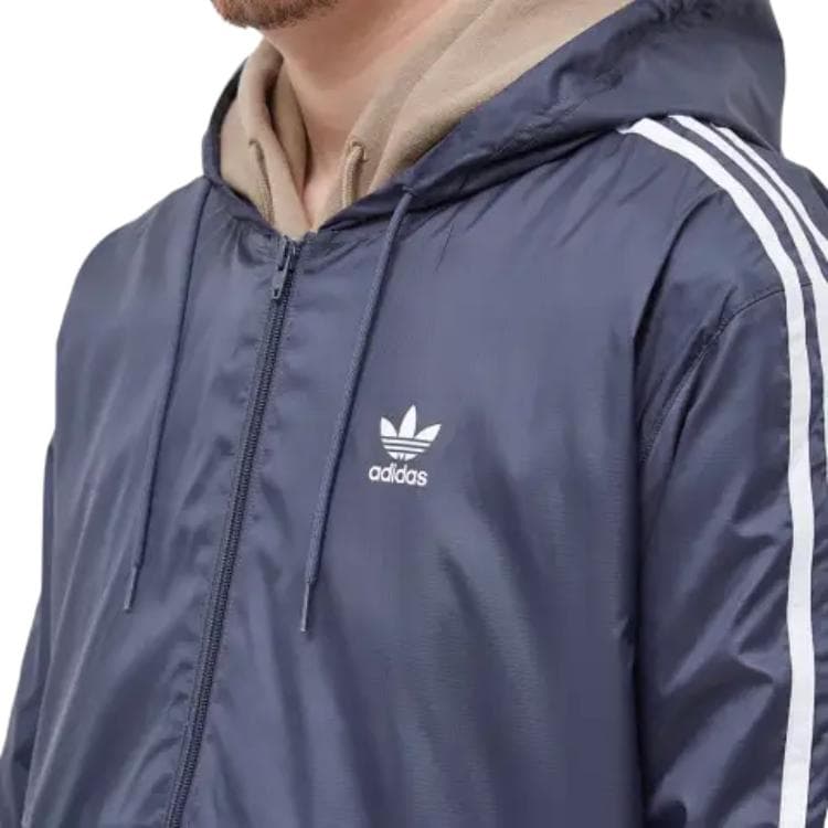 Куртка adidas Originals Logo Hoodie Jacket Blue - изображение 5
