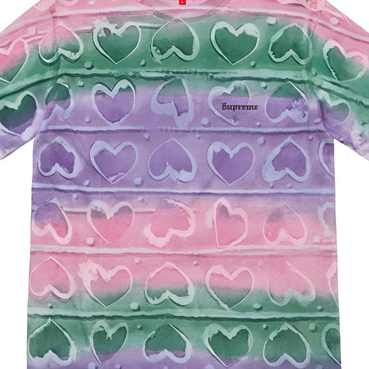 Футболка Supreme FW19 Week 3 Hearts Dyed SS Top T - изображение 4
