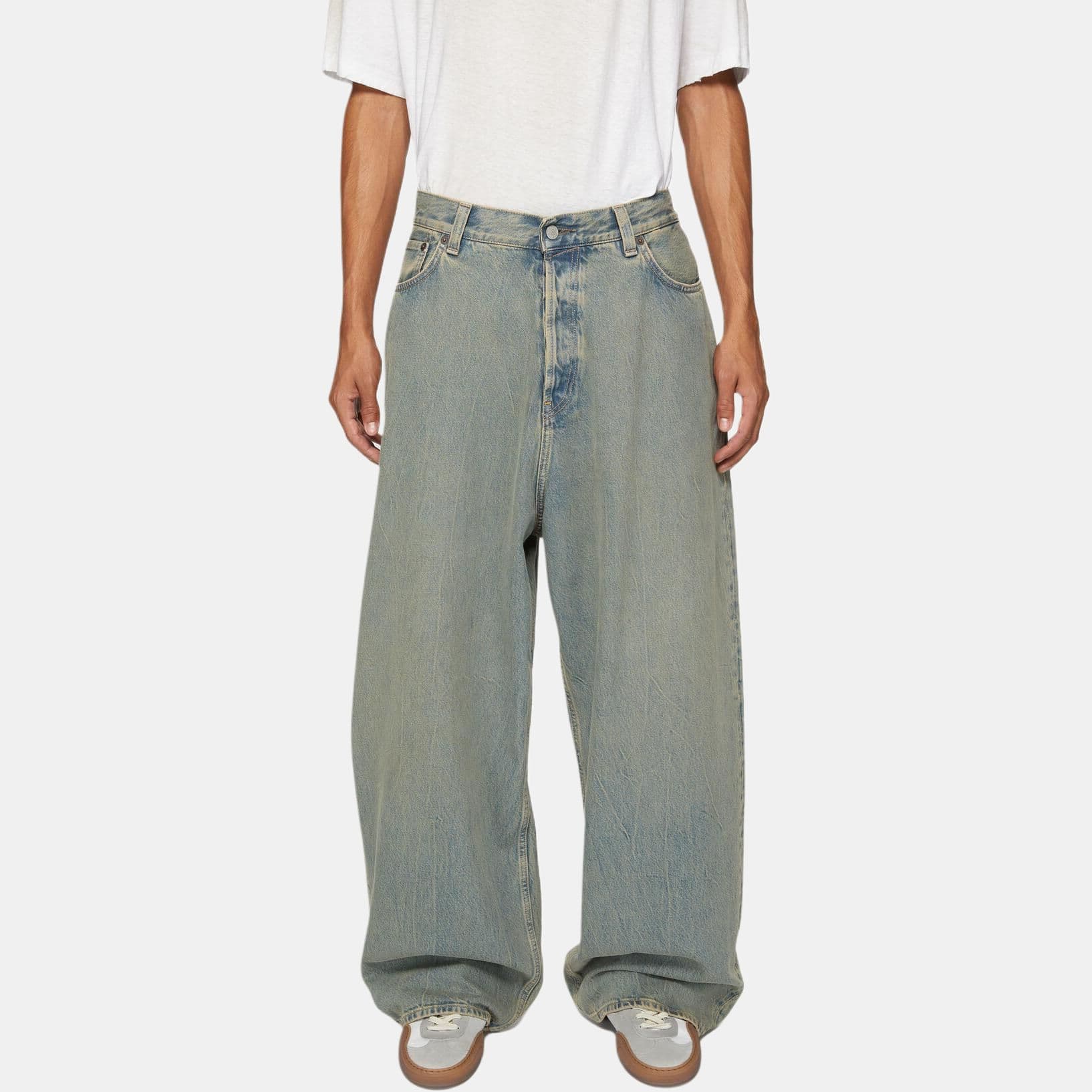 Штаны Acne Studios SS24 Loose Fit Mid Waist Jeans Blue - изображение 3