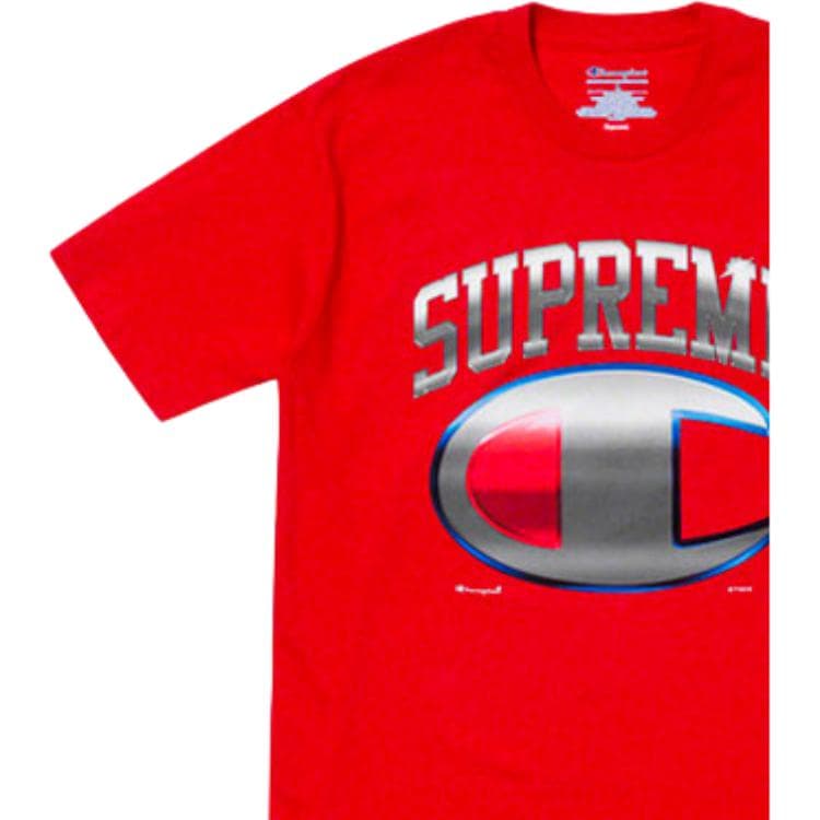 Футболка Supreme x Champion SS19 Tee Red - изображение 3