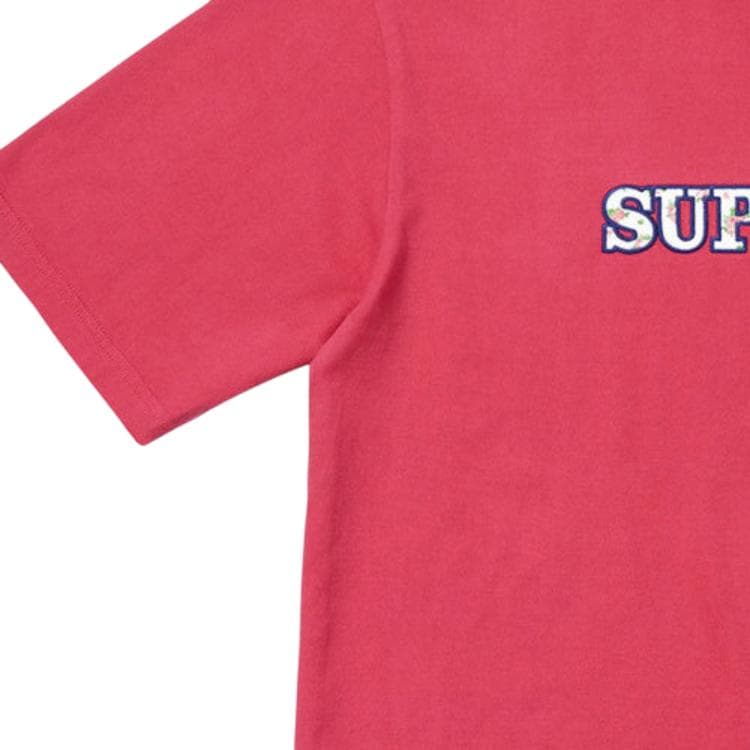 Футболка Supreme FW18 Floral Logo Tee Dusty Red - изображение 3