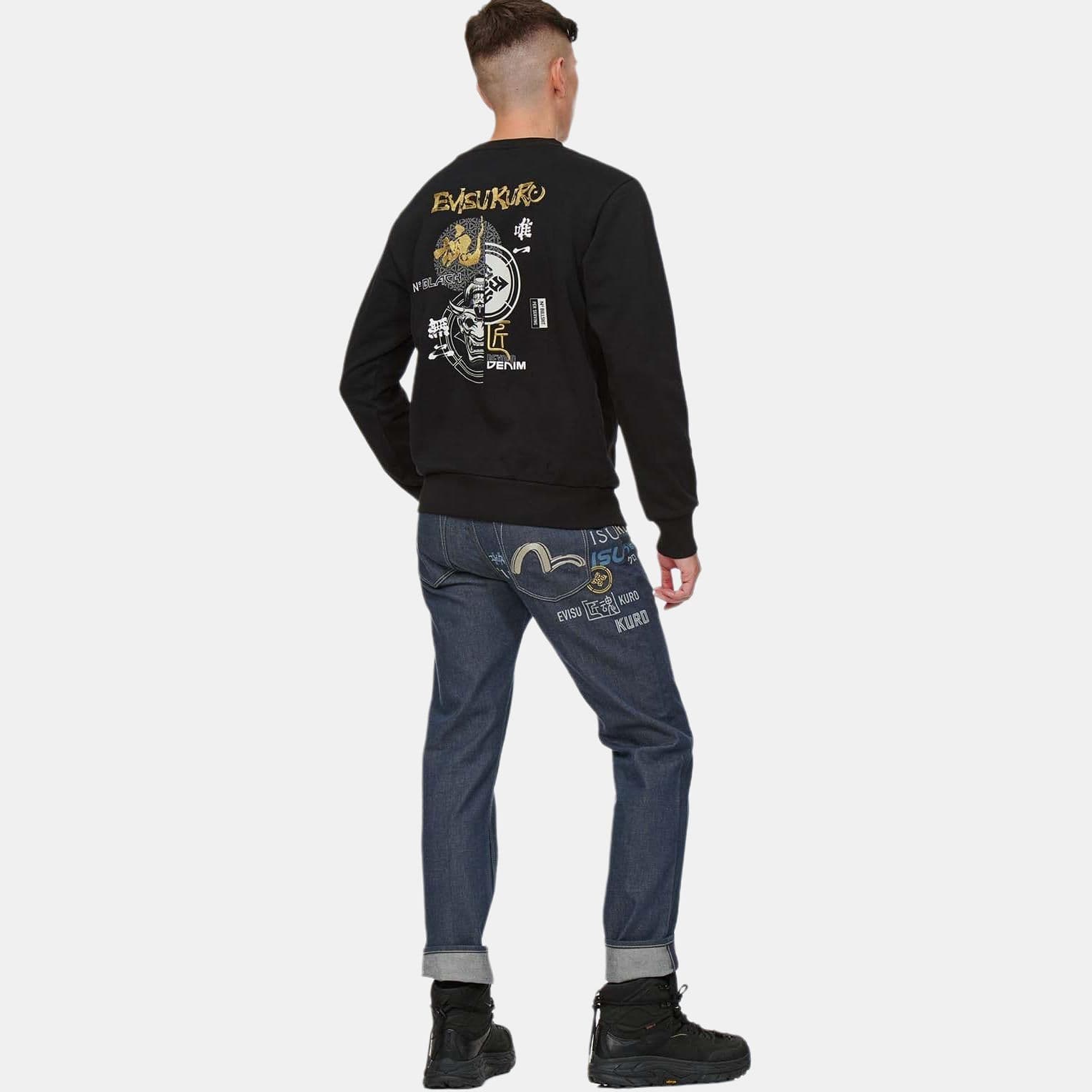 Штаны EVISU Straight Jeans Denim Blue — фото 4