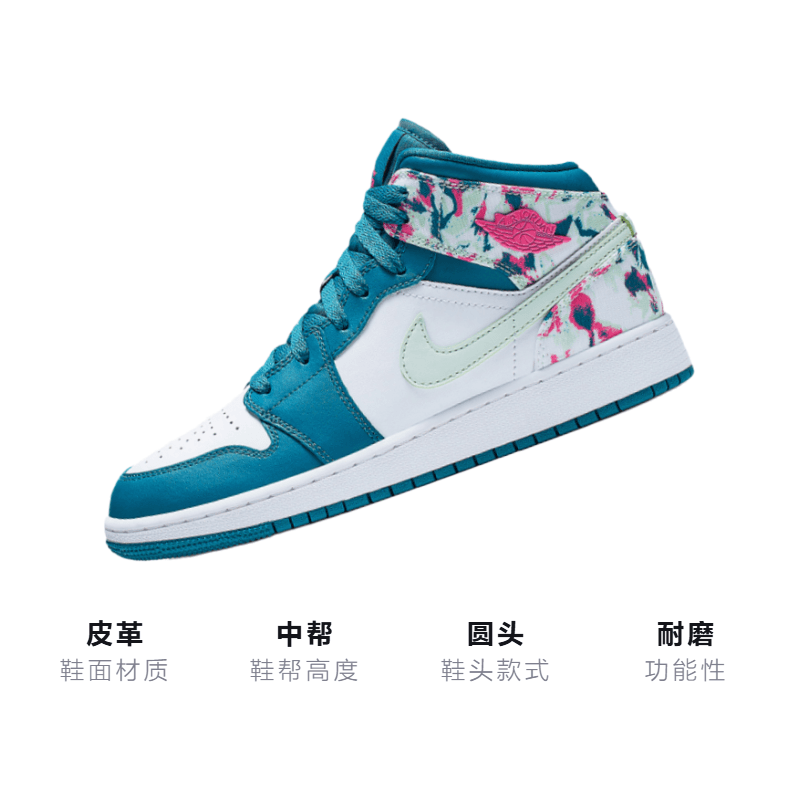 Кроссовки для баскетбола Jordan Air Jordan 1 Mid GS - изображение 3