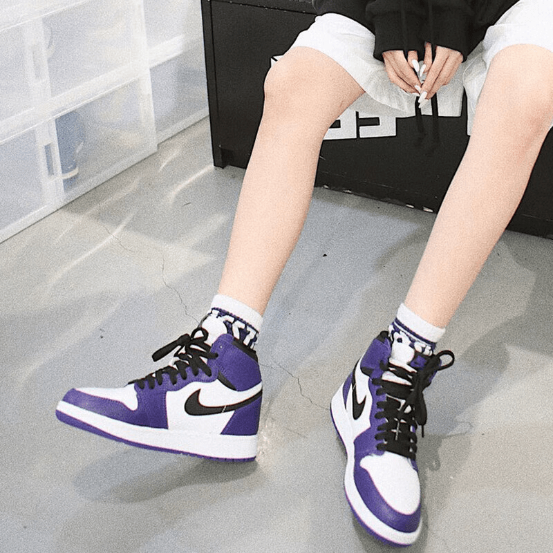 Кроссовки для баскетбола Jordan Air Jordan 1 "Court Purple" GS - изображение 5