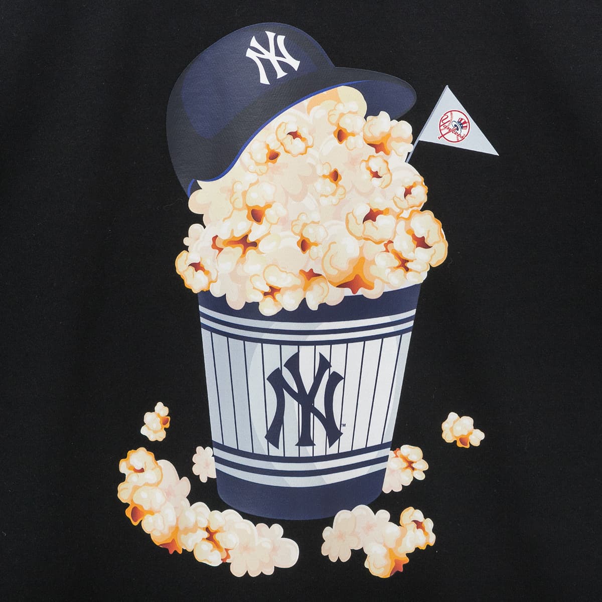 Футболка New Era x MLB Yankees Cartoon Tee Black - изображение 4