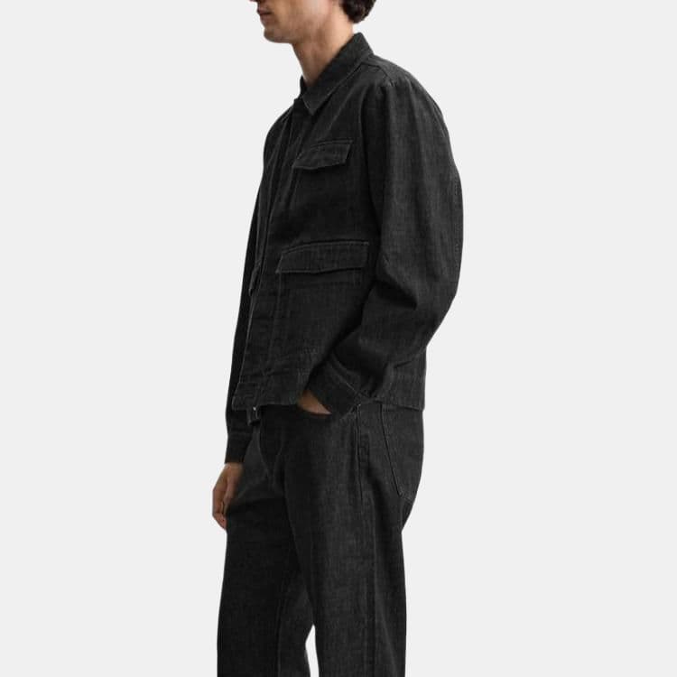 Джинсовая куртка ZARA Loose Denim Jacket Black - изображение 7