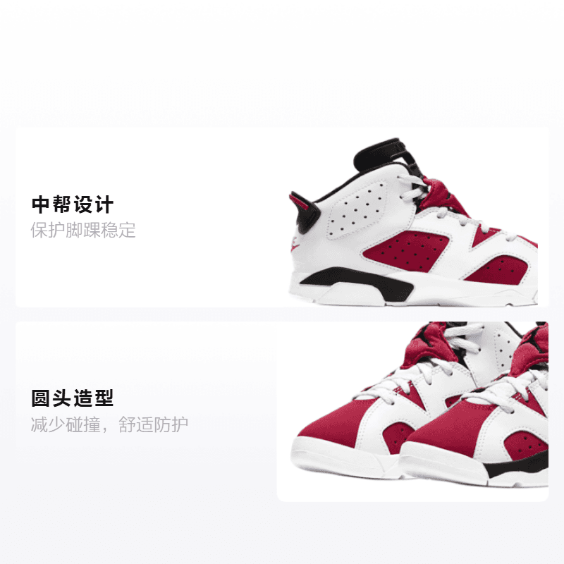 Кроссовки для баскетбола Jordan Air Jordan 6 Retro Carmine - изображение 2