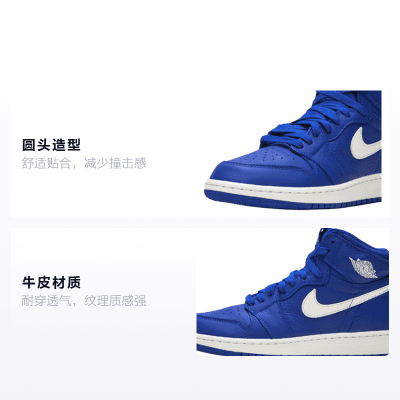 Кроссовки для баскетбола Jordan Air Jordan 1 Retro High Hyper Royal GS - изображение 2