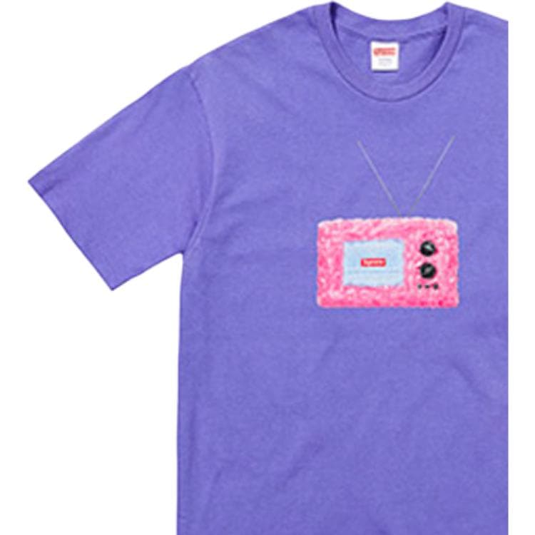 Футболка Supreme SS18 TV Tee Light Purple - изображение 4