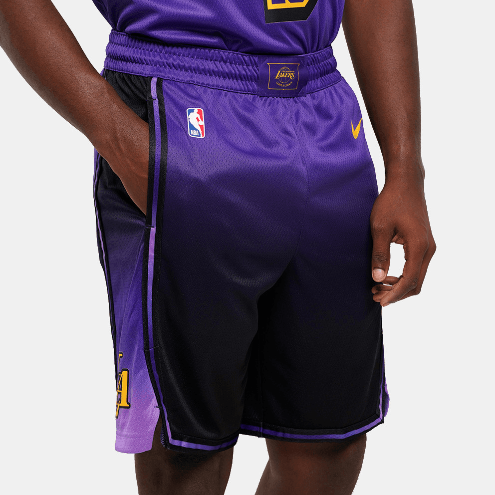 Тренировочные штаны Nike x NBA Los Angeles Lakers Basketball Shorts Black - изображение 6