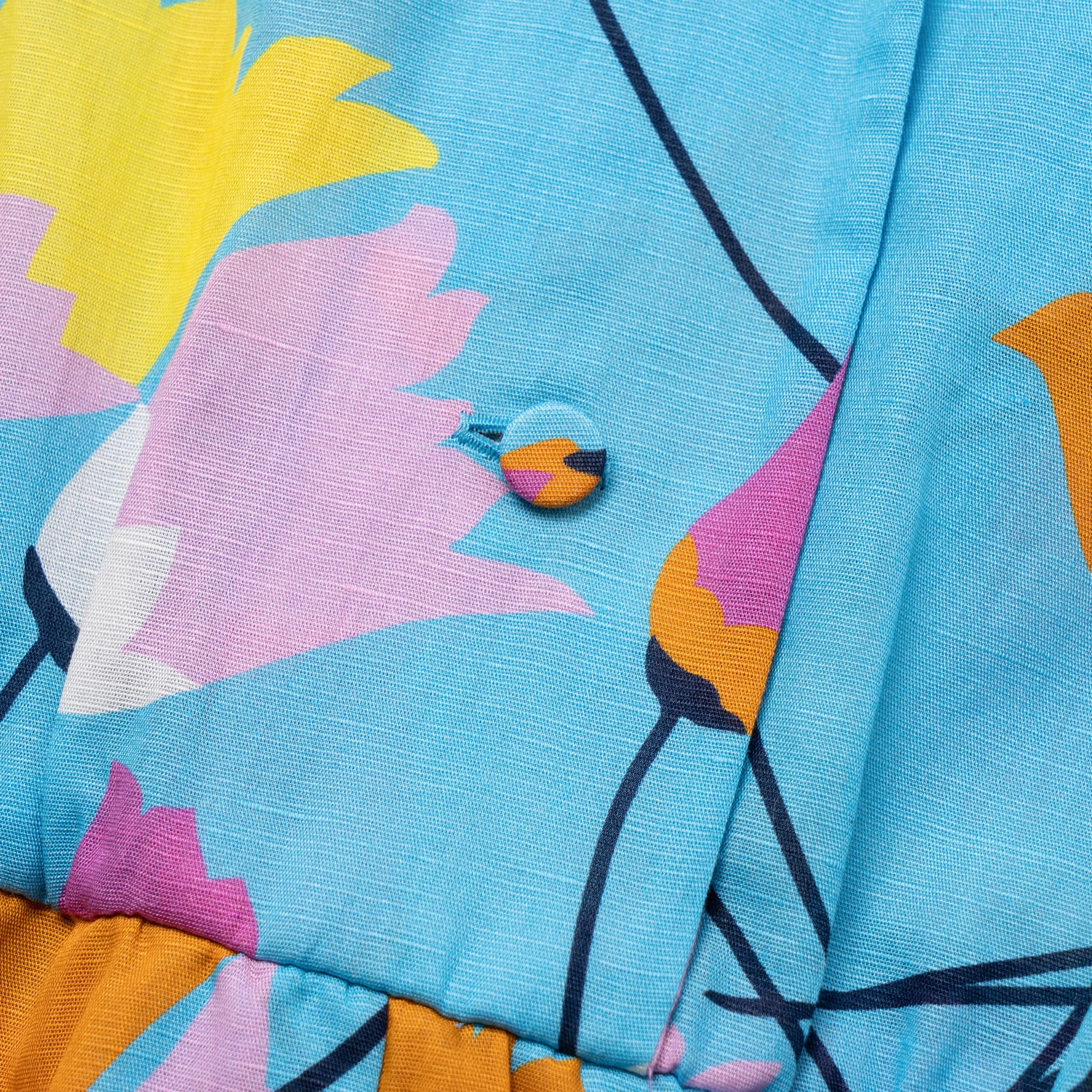 Платье Gucci Tulip Print Dress Blue - изображение 8