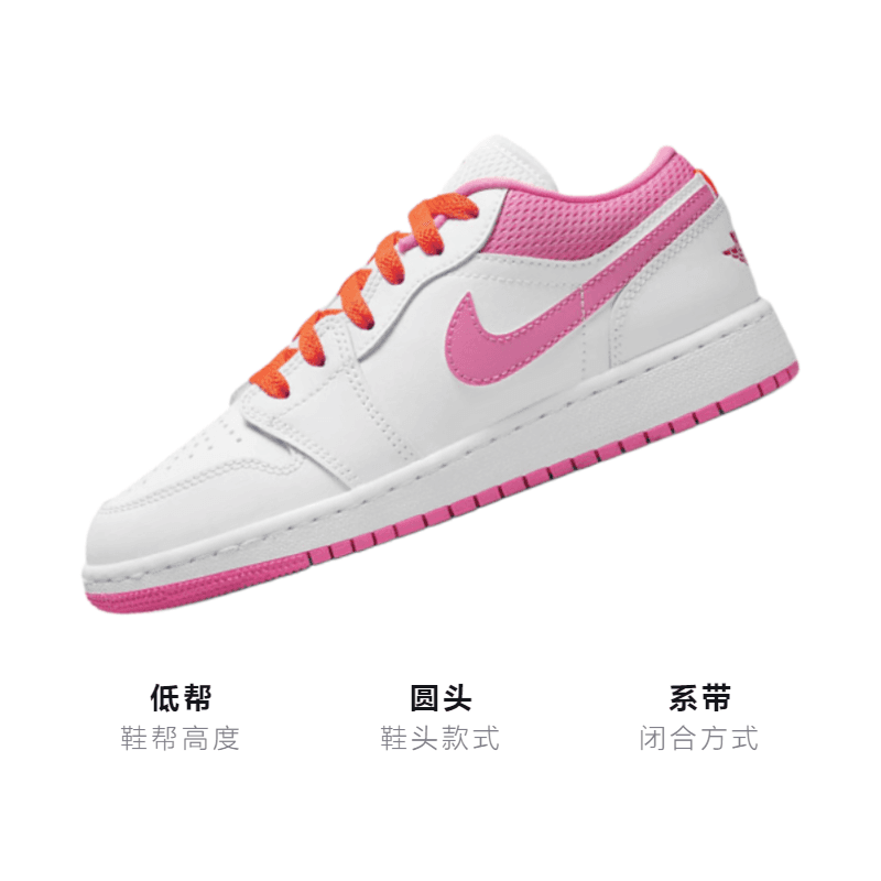 Кроссовки для баскетбола Jordan Air Jordan 1 Low "Pinksicle" GS - изображение 3