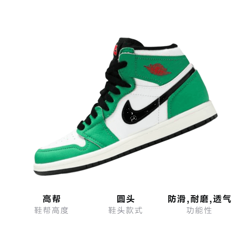 Кроссовки для баскетбола Jordan Air Jordan 1 Retro High OG "Lucky Green" - изображение 3
