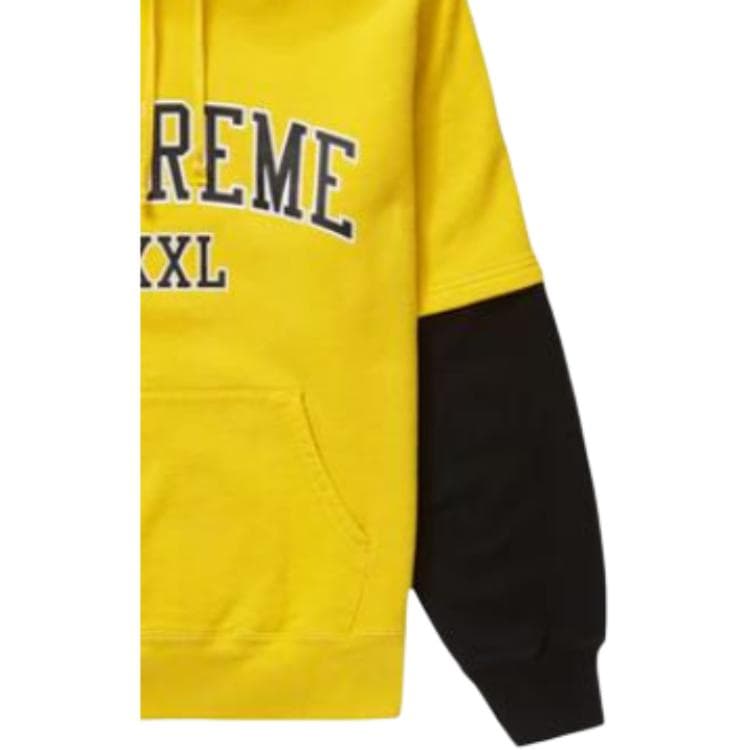 Кофта Supreme Hooded Sweatshirt Yellow - изображение 5