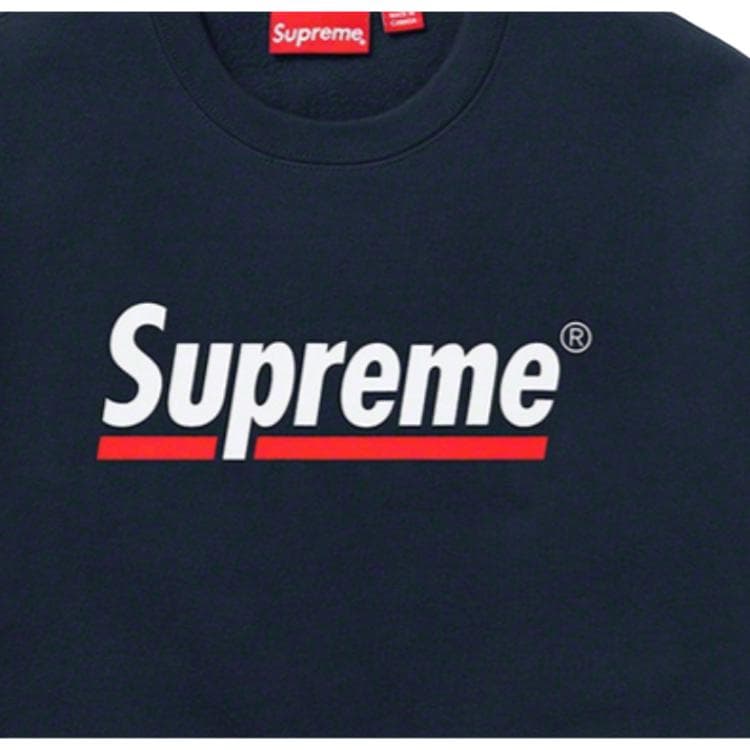 Худи Supreme Underline Crewneck Navy - изображение 3